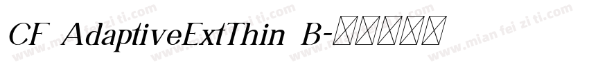 CF AdaptiveExtThin B字体转换